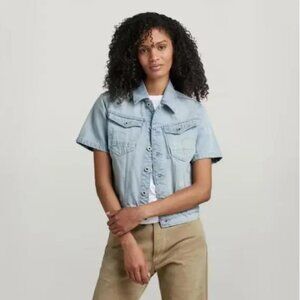 G Star Raw Vintage Electric Blue Denim Jacket Size XS New